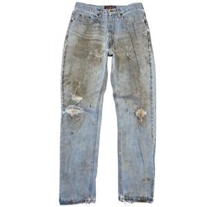 Vtg Route 66 Jeans Men 32x34 Loose Fit Thrashed Distressed Grunge‎ Punk Skater